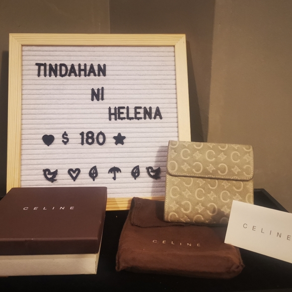 Celine Short Suede/Leather Wallet - Picture 8 of 8